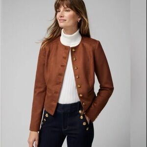 White House Black Market Ultra Suede Cropped Jacket - Size 4 (NWOT)